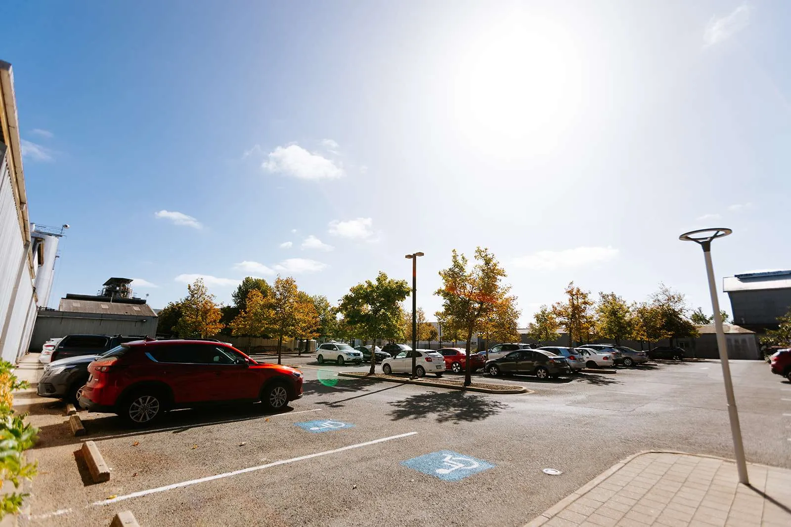Parking outside the clinic at Beckwith Park